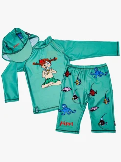 Swimpy Pippi UV-Sæt 3 Dele, Grøn