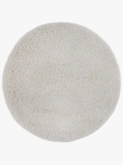 Teddy Gulvtæppe Rund 160, Hvidt