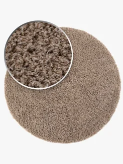 Teddy Gulvtæppe Rund 120, Linne