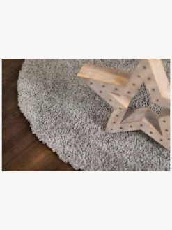 Teddy Gulvtæppe Rund 120, Silver