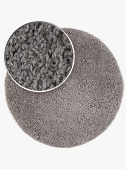 Teddy Gulvtæppe Rund 160, Silver