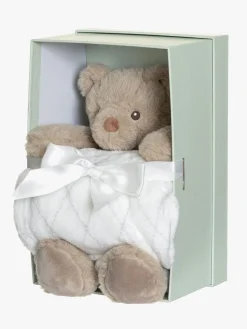 Teddykompaniet Svea Bamse med Tæppe i Gaveæske, Beige