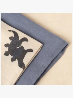 That's Mine Bora Tæppe/ Stofble i Musselin 3-pak, Mono Dino