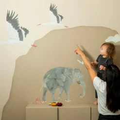 That's Mine Wallsticker Stork Small, White