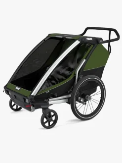 Thule Chariot Cab 2 Cykelanhænger inkl. Ski- og Vandresæt, Cypress Green