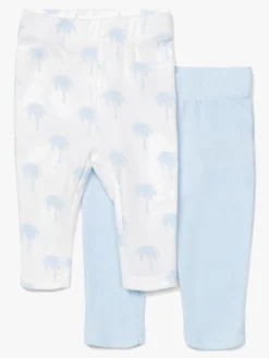 Tiny Treasure Lexi Leggings 2-pak, Blue/Palm