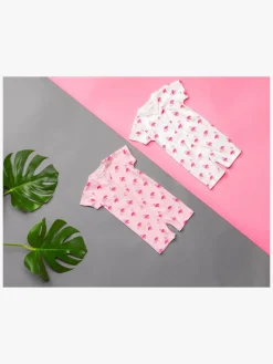 Tiny Treasure Summer Heldragt 2-pak, White/Flamingo