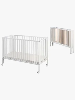 tiSsi  Sammeklappelig Tremmeseng med Madras, Hvid