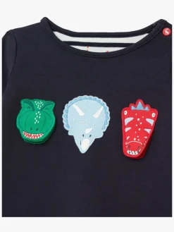 Tom Joule Chomp T-shirt, Navy Dinosaur