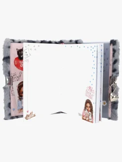 TOPModel Dagbog Pelset med Hjertelås, Grå