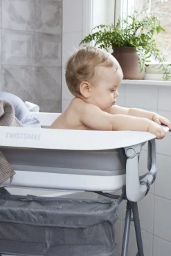 Twistshake Badekar med Pude, Pastel Grey