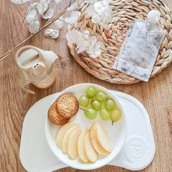 Twistshake Click-Mat Mini Tallerken & Underlag, Hvid