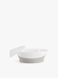 Twistshake Dyb Tallerken m. Låg, Hvid