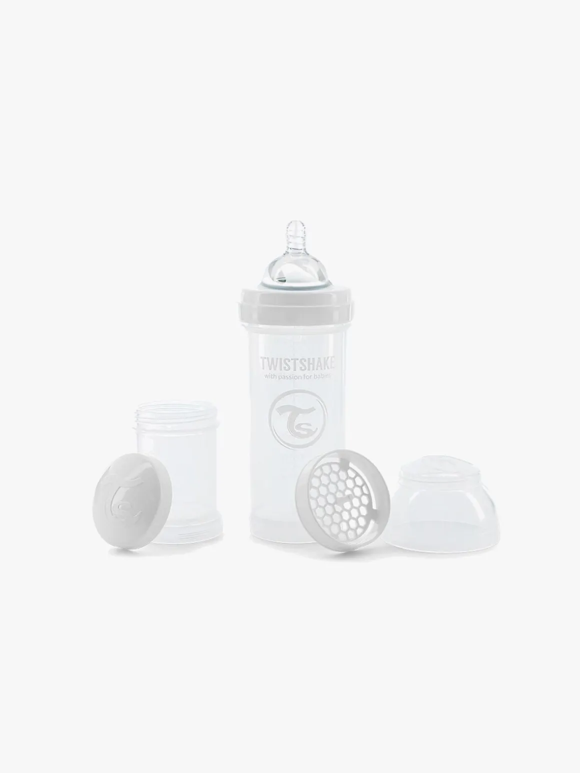 TwistShake Sutteflaske Anti-Kolik 260 ml, Hvid