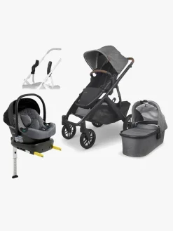 UPPAbaby VISTA V2 Duovogn inkl. Beemoo Route i-Size Autostol Baby & ISOFIX Base, Greyson Black/Mineral Grey