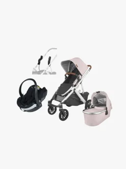 UPPAbaby VISTA V2 Duovogn inkl. Maxi-Cosi CabrioFix i-Size Autostol Baby inkl. Base, Alice Dusty Pink