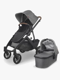 UPPAbaby VISTA V2 Duovogn inkl. Beemoo Route i-Size Autostol Baby & ISOFIX Base, Greyson Black/Black Stone