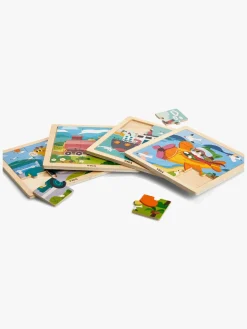 VIGA Puslespil 4-pak Køretøj