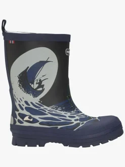 Viking Jolly Print Thermo Forede Gummistøvler, Blue/Multi