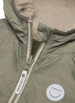 Viking Play  Vendbar Fleecetrøje, Olive