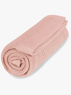 Vinter & Bloom Soft Grid Hæklet Babytæppe, Pink