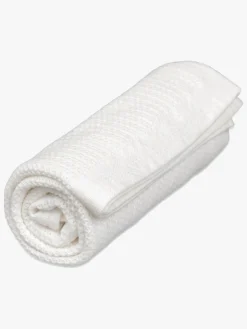 Vinter & Bloom Soft Grid Hæklet Babytæppe, Bright White
