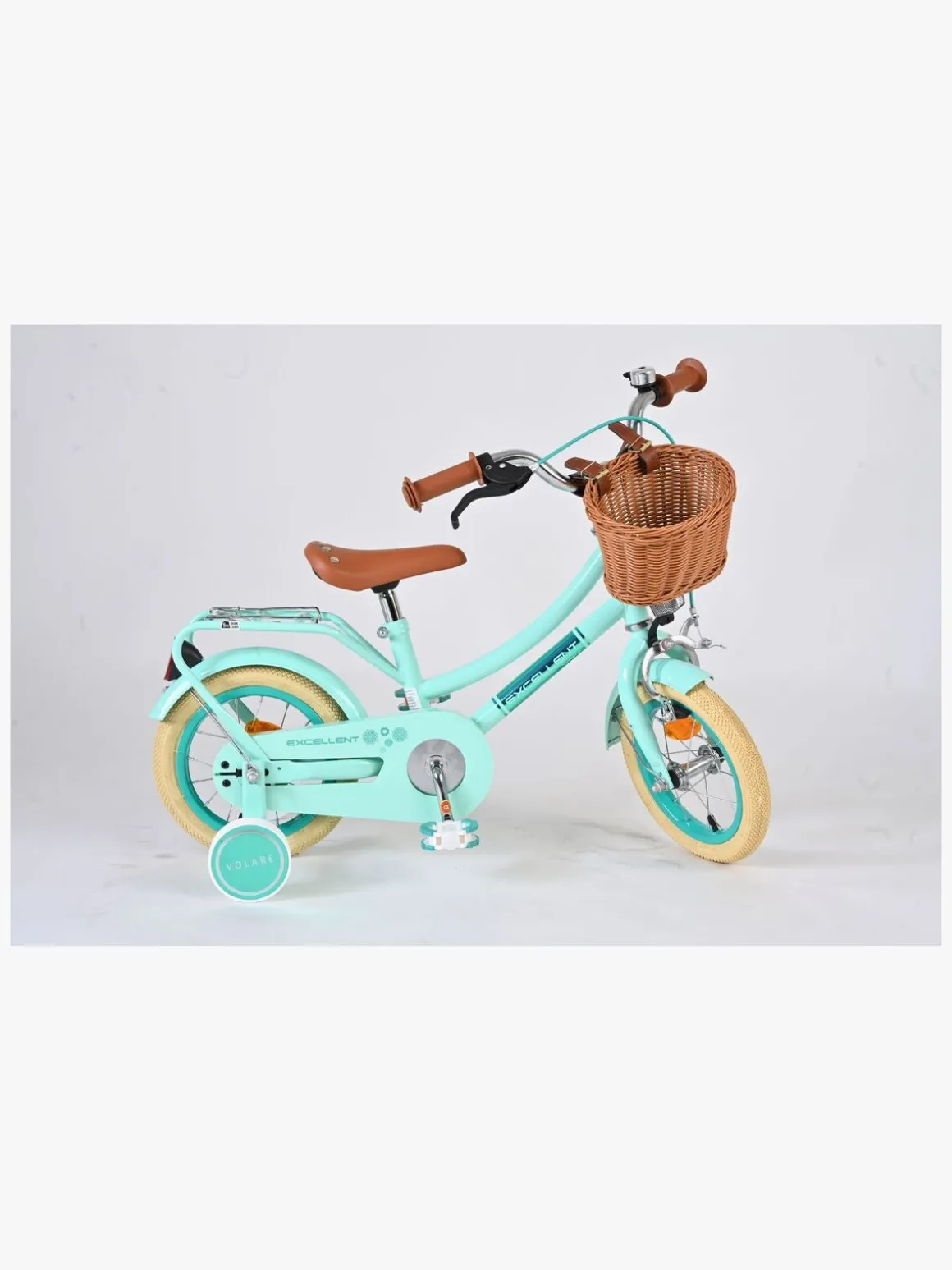 Volare Excellent Cykel med Kurv 12 Tommer, Grøn