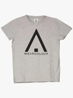 Wearcolour Patch T-Shirt, Grey Melange