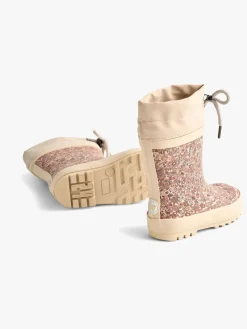 Wheat Forede Gummistøvler, Rose Dust Flowers