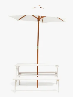 Woodlii Picnicbord m. Parasol, Hvid