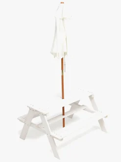 Woodlii Picnicbord m. Parasol, Hvid