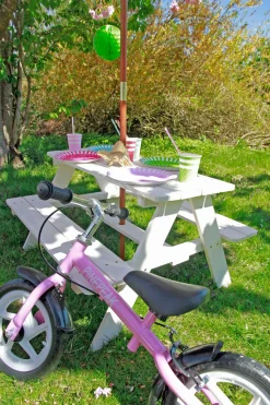 Woodlii Picnicbord m. Parasol, Hvid