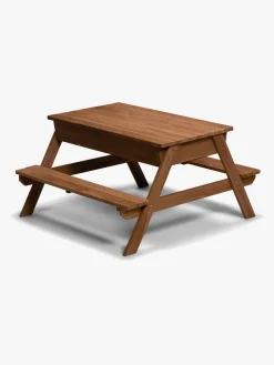 Woodlii Picnicbord med Sandkasse + Låg, Brun