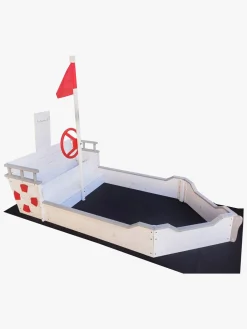 Woodlii Sandkasse i Træ Båd, Hvid