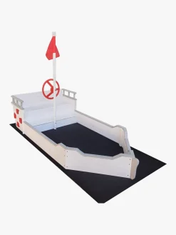 Woodlii Sandkasse i Træ Båd, Hvid