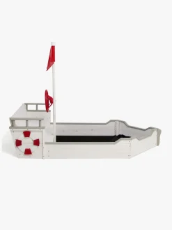 Woodlii Sandkasse i Træ Båd, Hvid