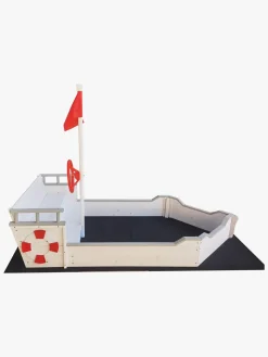 Woodlii Sandkasse i Træ Båd, Hvid