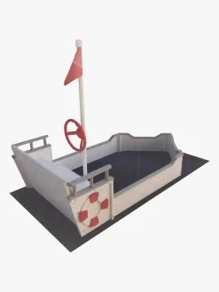 Woodlii Sandkasse i Træ Båd, Hvid