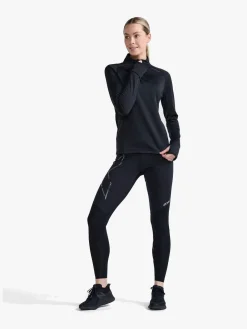 2XU Ignition Base Layer Langærmet Top, Black/ Reflective